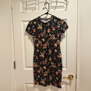 Floral Black Dress